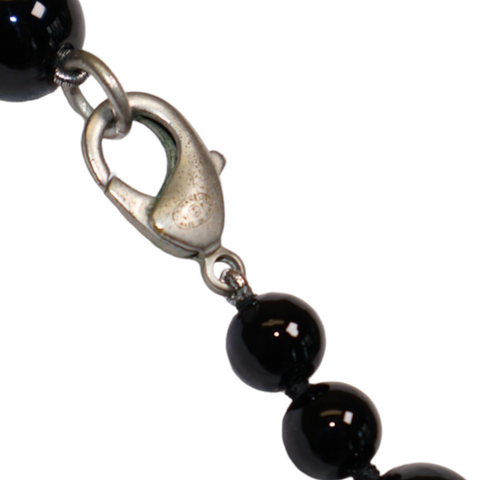 Chanel Faux Pearl & Resin Bead CC Station Necklace