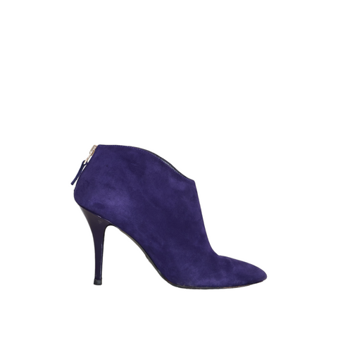 Brian Atwood Purple Suede Booties Size 8 US