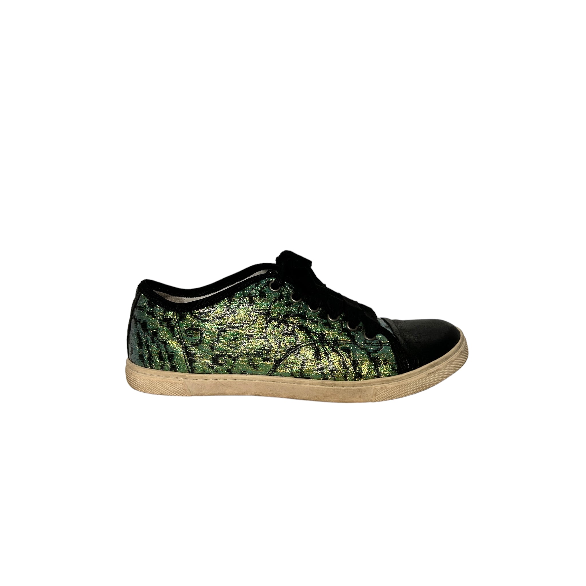 LANVIN | Green Metallic Sneakers