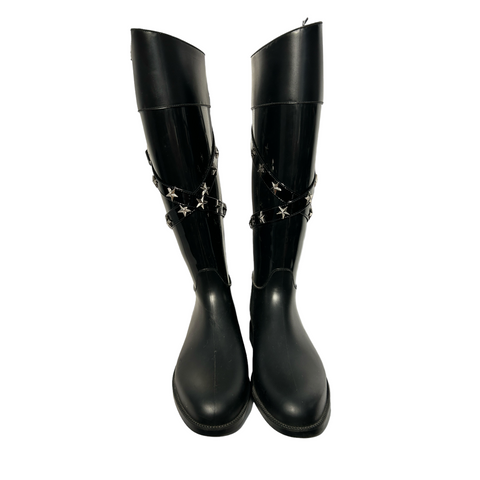 Jimmy CHOO Rubber Studded Accents Rain Boots