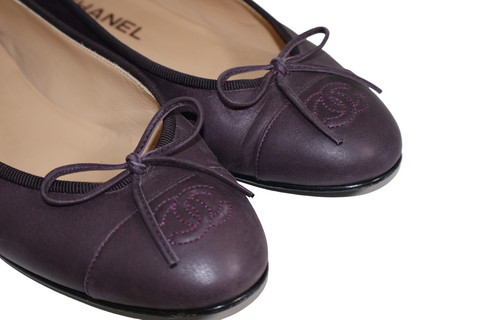 CHANEL Ballerine CC Purple