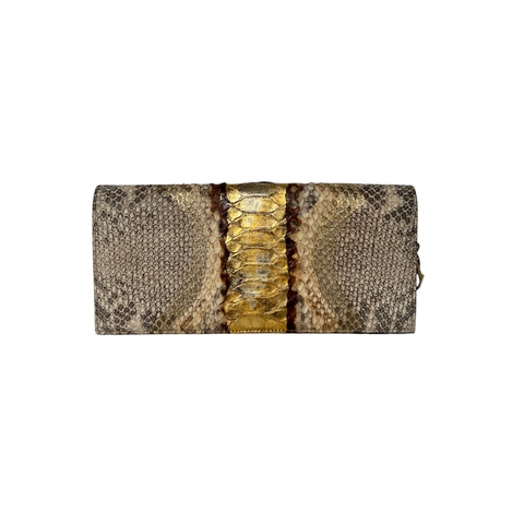 Christian Dior | Gold Python Chain Clutch