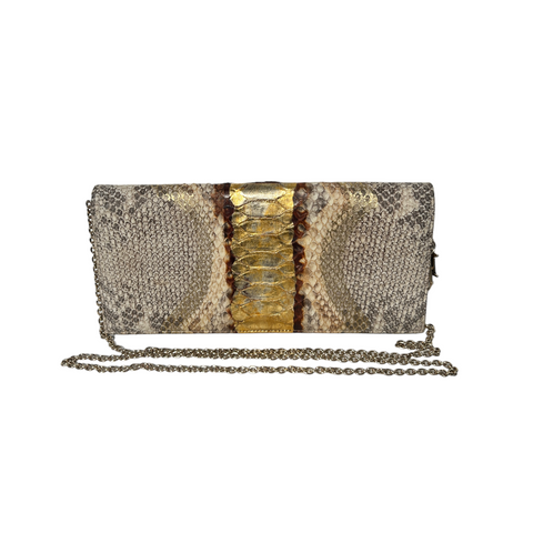 Christian Dior | Gold Python Chain Clutch