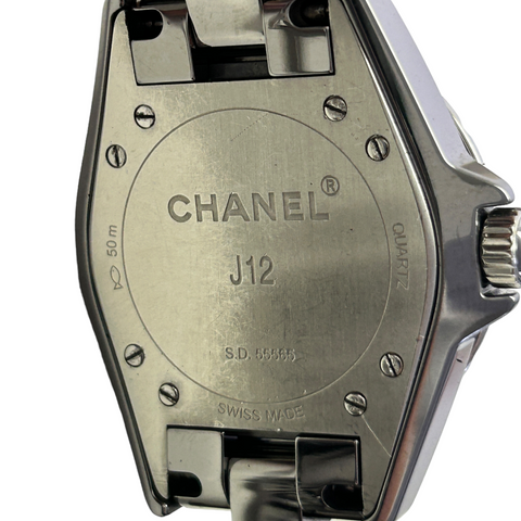 CHANEL J12 Titanium Black Diamond Bezel Watch 38 mm