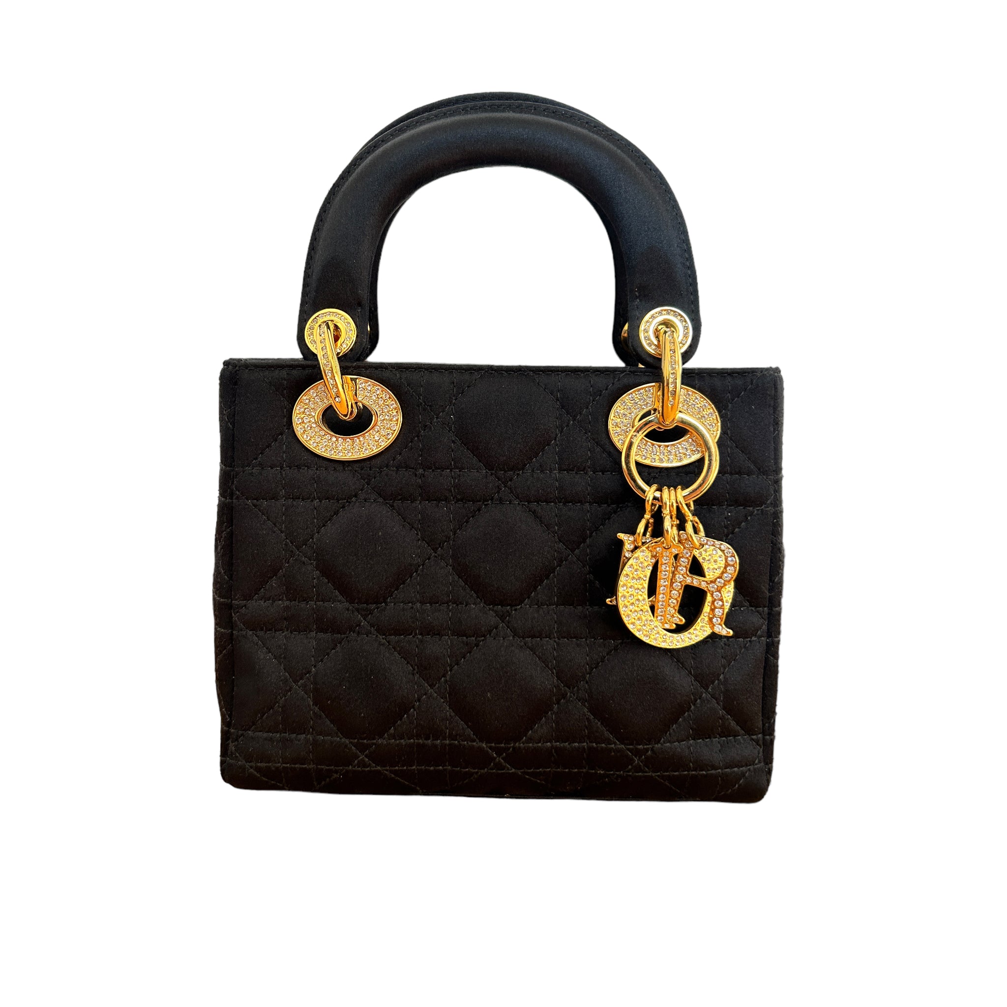 DIOR | Mini Lady Dior Quilted Black Satin