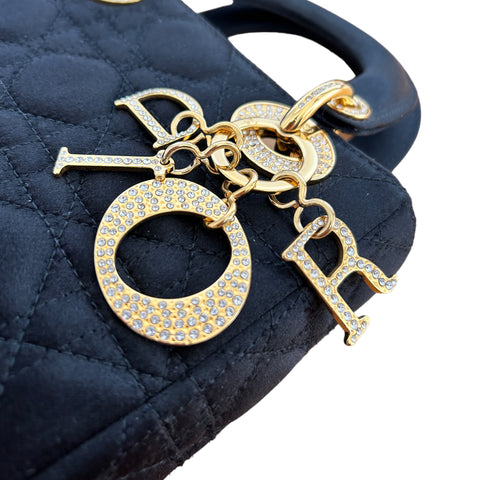 DIOR | Mini Lady Dior Quilted Black Satin