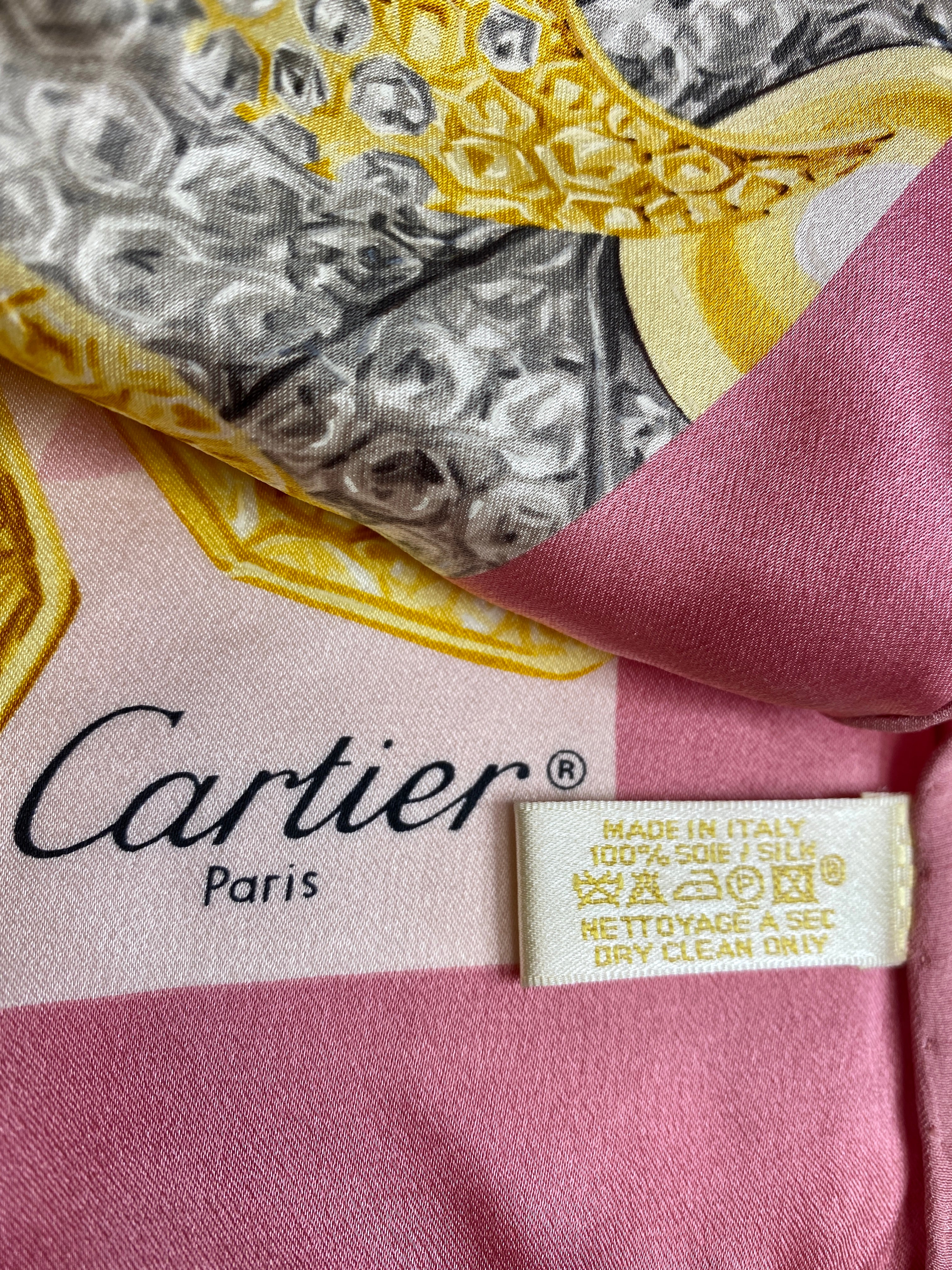 Cartier | Foulard 100% soie - imprimé floral