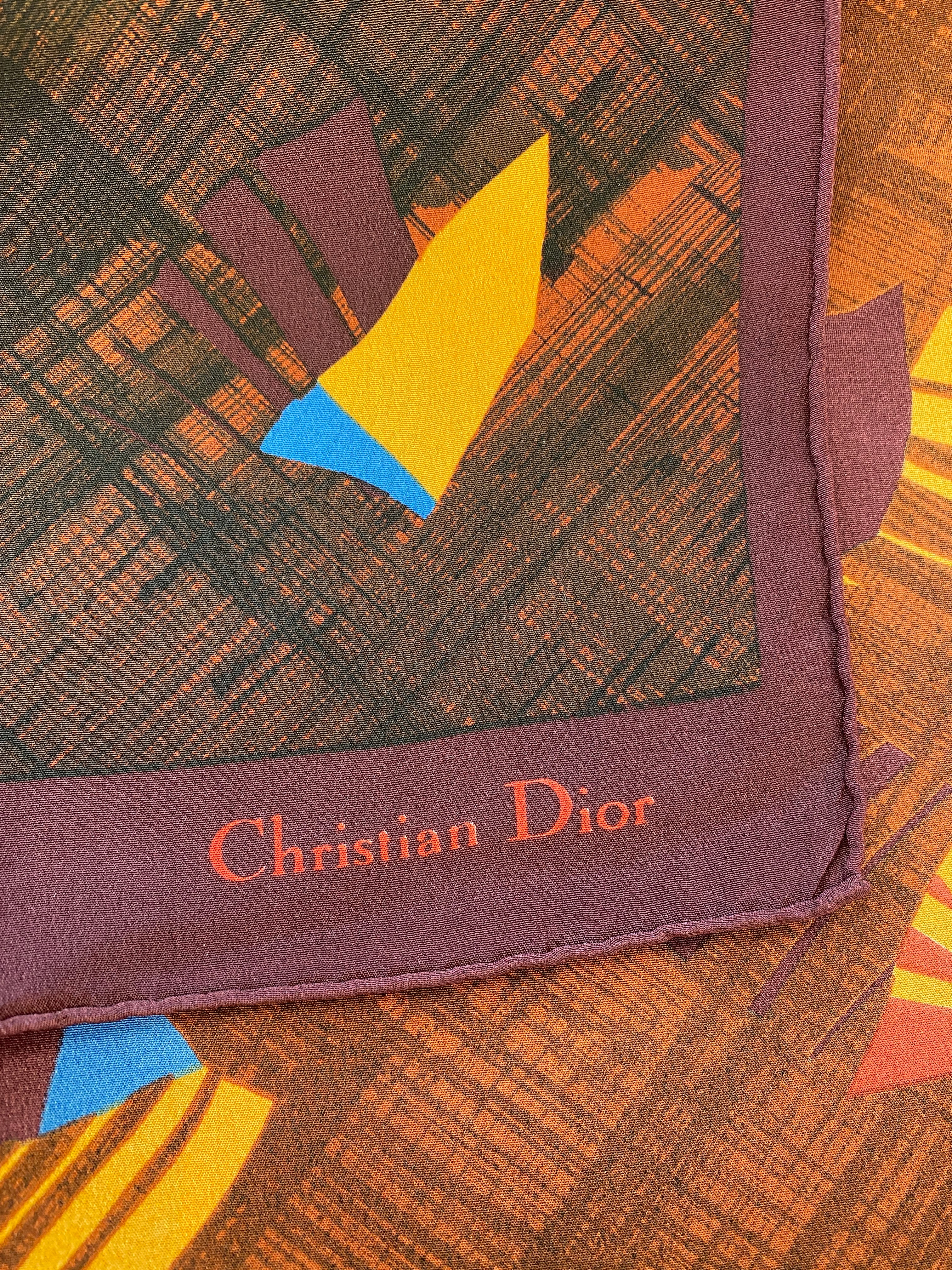 Vintage Christian Dior | L-long silk scarf