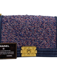 Chanel | Boy Medium Blue Tweed Bag
