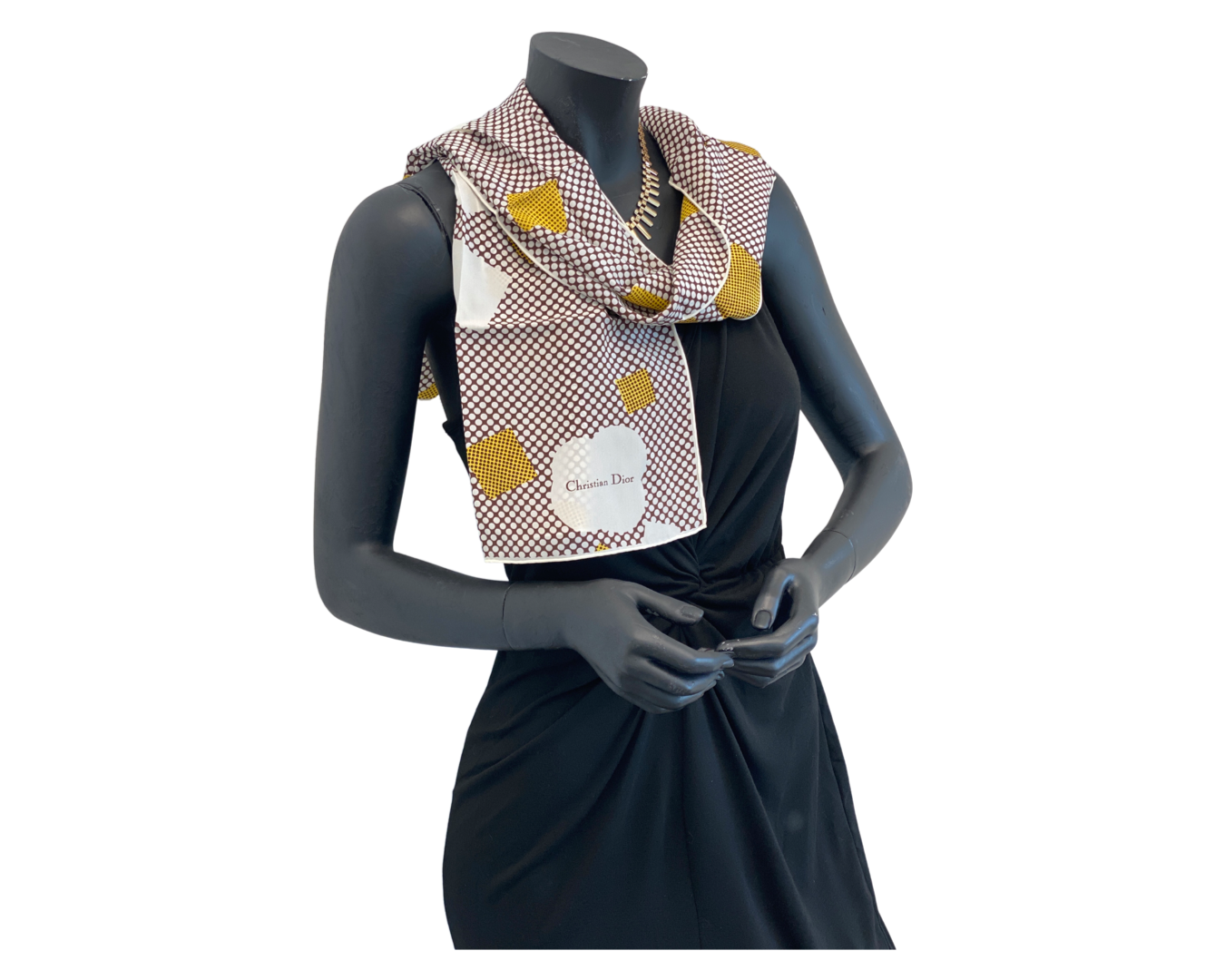 Vintage Christian Dior | L-long silk scarf